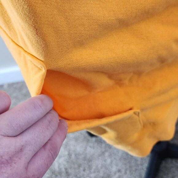 Bianca Chandon Yogi Pullover Hoodie Size XL Orange stars - Picture 5 of 16